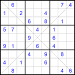 Судоку Х 9х9 #375 средний