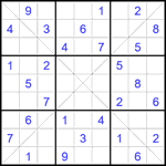 Судоку Х 9х9 #377 средний