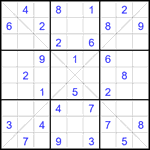 Судоку Х 9х9 #380 средний