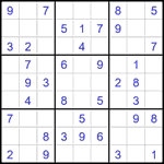 Судоку 9х9 #2344 легкий