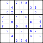 Судоку 9х9 #2349 легкий