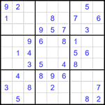 Судоку 9х9 #2375 легкий