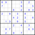 Судоку 9х9 #2381 легкий
