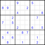Судоку 9х9 #2301 трудный
