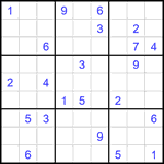 Судоку 9х9 #2302 трудный