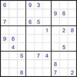 Судоку 9х9 #2305 трудный