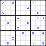 Судоку 9х9 #2306 трудный