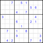 Судоку 9х9 #2307 трудный