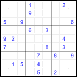 Судоку 9х9 #2309 трудный