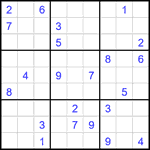 Судоку 9х9 #2311 трудный