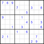 Судоку 9х9 #2315 трудный