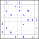 Судоку 9х9 #2318 трудный