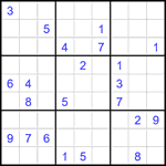 Судоку 9х9 #2319 трудный