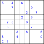 Судоку 9х9 #2321 трудный