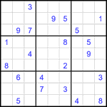 Судоку 9х9 #2323 трудный