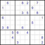 Судоку 9х9 #2324 трудный