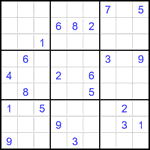 Судоку 9х9 #2327 трудный