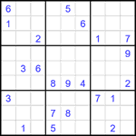 Судоку 9х9 #2328 трудный