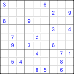 Судоку 9х9 #2330 трудный