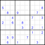 Судоку 9х9 #2331 трудный