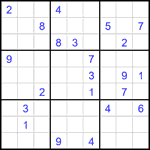 Судоку 9х9 #2332 трудный