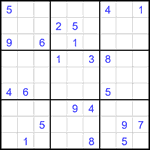 Судоку 9х9 #2334 трудный