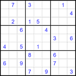 Судоку 9х9 #2335 трудный