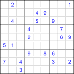 Судоку 9х9 #2336 трудный
