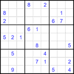 Судоку 9х9 #2337 трудный