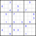 Судоку 9х9 #2339 трудный