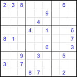 Судоку 9х9 #2340 трудный