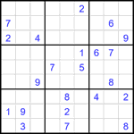 Судоку 9х9 #2341 трудный