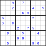 Судоку 9х9 #2345 трудный