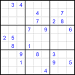 Судоку 9х9 #2347 трудный