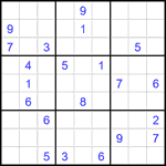 Судоку 9х9 #2349 трудный
