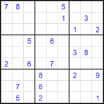 Судоку 9х9 #2351 трудный