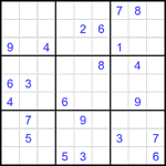Судоку 9х9 #2352 трудный
