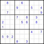 Судоку 9х9 #2354 трудный