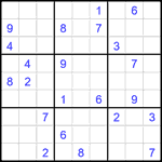 Судоку 9х9 #2355 трудный