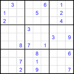 Судоку 9х9 #2359 трудный