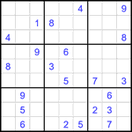 Судоку 9х9 #2296 очень трудный