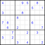 Судоку 9х9 #2301 очень трудный