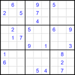 Судоку 9х9 #2302 очень трудный