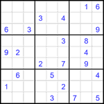 Судоку 9х9 #2303 очень трудный