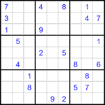 Судоку 9х9 #2304 очень трудный