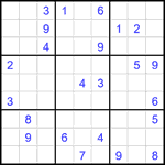 Судоку 9х9 #2305 очень трудный