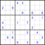 Судоку 9х9 #2306 очень трудный