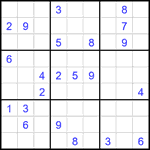 Судоку 9х9 #2307 очень трудный