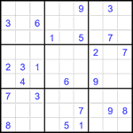 Судоку 9х9 #2315 очень трудный