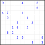 Судоку 9х9 #2316 очень трудный